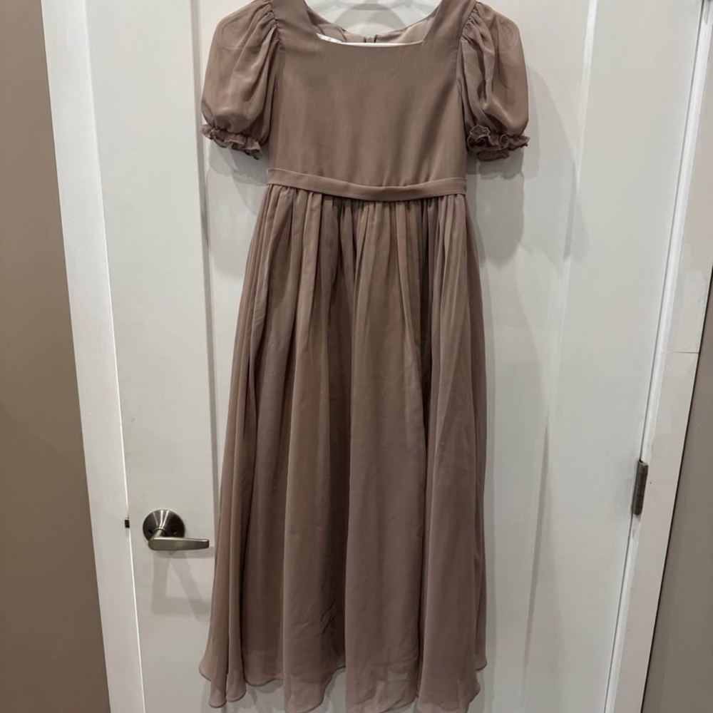 Azazie Taupe Kids Formal Dress